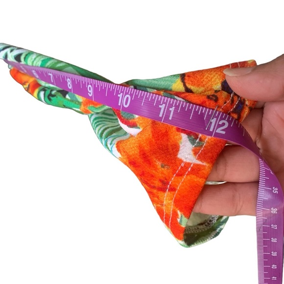 Plus Size 3/4 Sleeve Tropical Print Dress - Picture 3 of 5